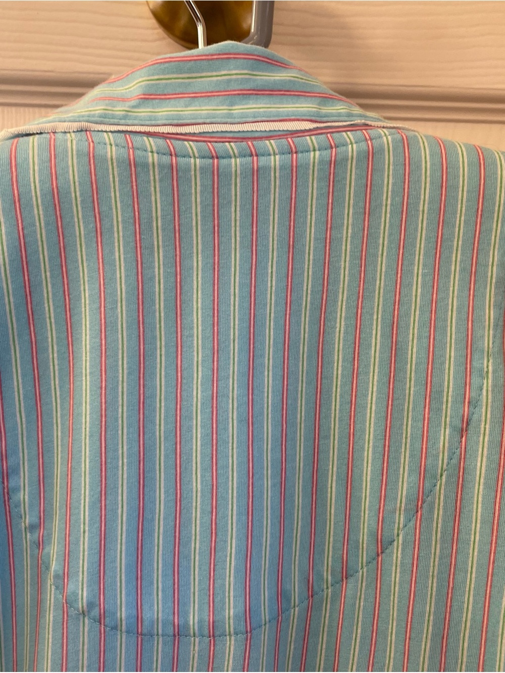 Lauren by Ralph Lauren Aqua with Pink, White and Lime Green Striped Pajamas - Picture 8 of 14